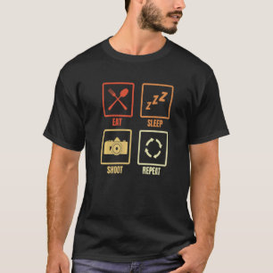 T-shirt Photographe de routine quotidien des hommes Caméra