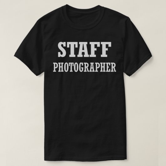 T-shirt Photographe du personnel double face (Design devant)