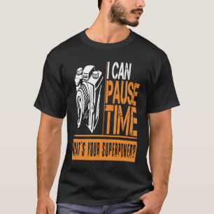 T-shirt Photographe Pause temps Hobby drôle