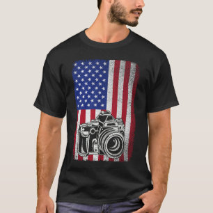 T-shirt Photographe Photographe Drapeau américain Lover