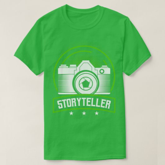 T-shirt Photographe Storyteller Caméra professionnelle (Design devant)