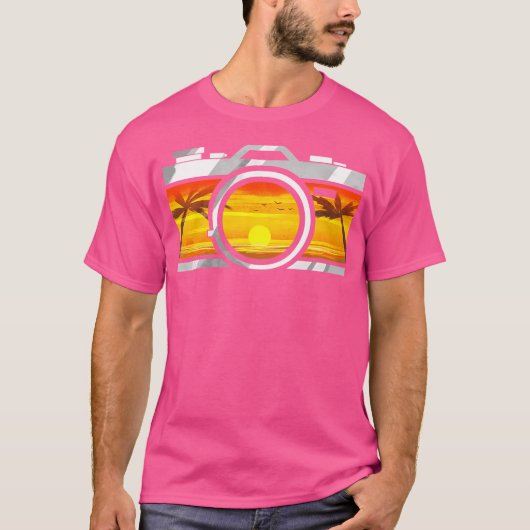 T-shirt Photographer Camera Sunset Photography (Devant)