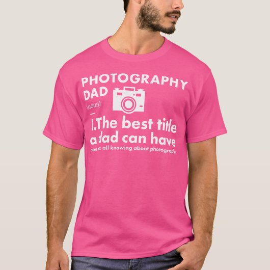 T-shirt Photographer Dad Definition Photography (Devant)