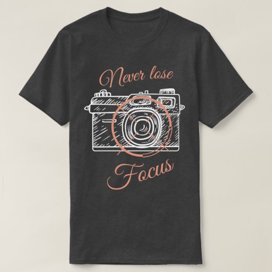 T-shirt Photographes de caméra disent Focus (Design devant)