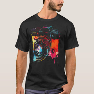 T-shirt Photographie Aquarelle Caméra Photographe Photo T