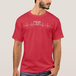 T-shirt Photographie de caméra battement de coeur pour les