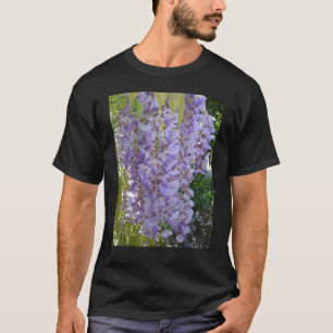 T-shirt Photographie de jardin de fleurs de glycine en gra