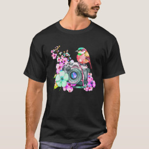 T-shirt Photographie de la Nature Amour Fleurs et Papillon