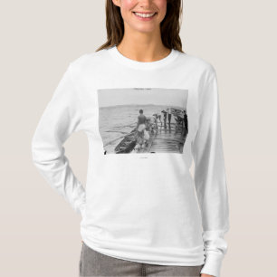 T-shirt Photographie d'équipe d'équipage d'aviron de