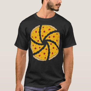 T-shirt Photographie des tranches de pizza de l'ouverture