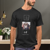 T-shirt Photographie noir blanc monogramme nom entreprise