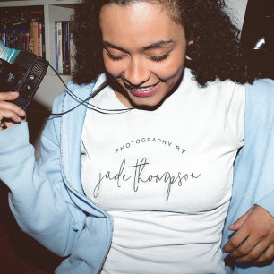 T-shirt Photographie Par Nom N'Importe Quelle Couleur Text