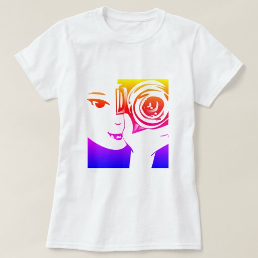 T-shirt photographique coloré (Design devant)