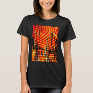 T-shirt Photomontage Abstrait Jaune Et Orange St