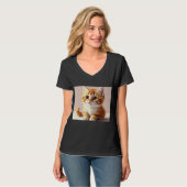 T-shirt photos de chat mignon (Devant entier)