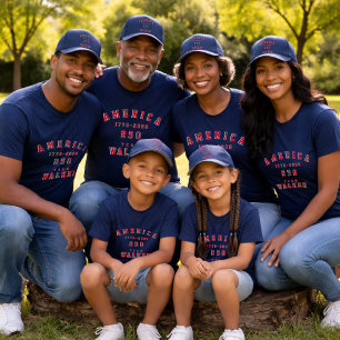 T-shirt Photos de famille du 4 juillet en groupe à personn