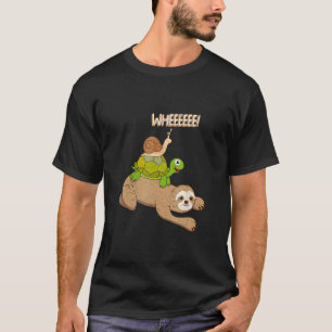 T-shirt Photos drôles de paresseux Décor tortue Coquilles