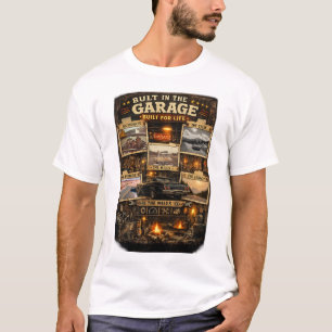 T-shirt Photos Graphiques de Mémoire de Vieille Garage pou