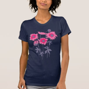 T-shirt Photos stylisées en forme de chiffon rose et gris