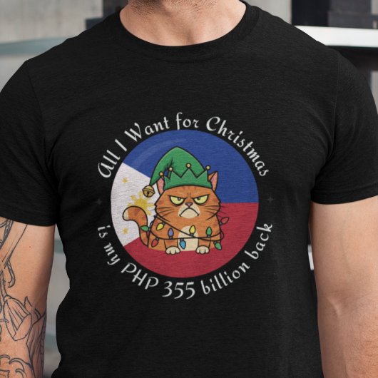 T-shirt PHP 355 Milliards Noël Philippines Corruption