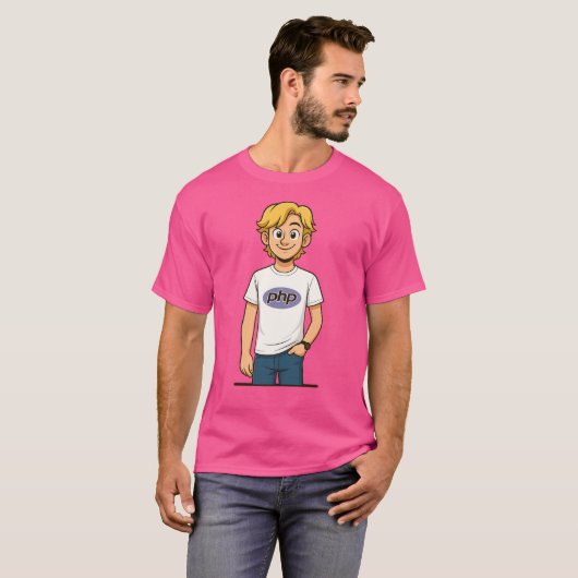 T-shirt PHP Disney Cartoon Programmer Tee (Devant entier)