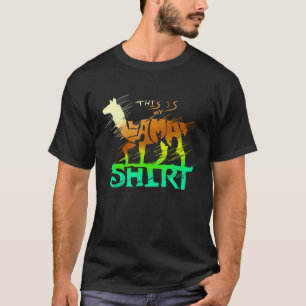 T-shirt Phrase de passionné de lama C'est mon lama graphiq