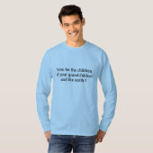 T-shirt Phrase de vote responsable bleu pour élection (Devant entier)
