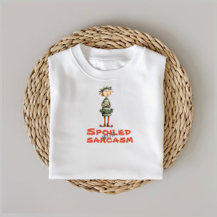 T-shirt Phrase d'elfe de dessin animé rétro et sarcasme