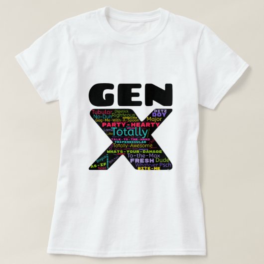 T-shirt Phrases Gen X (Design devant)