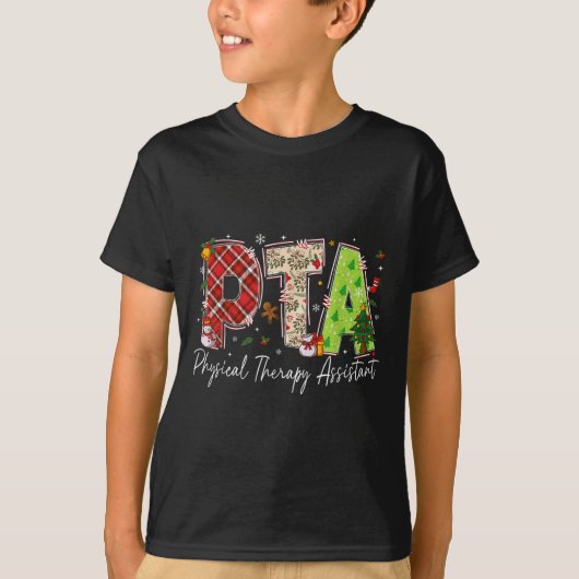 T-shirt Physical Therapy Therast Istant Pta Santa Christma (Devant)