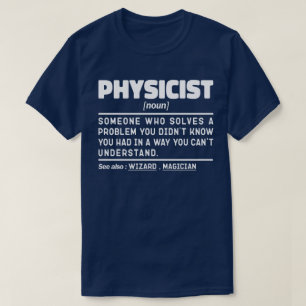T-shirt Physiciste Noun Définition Enseignant en sciences 