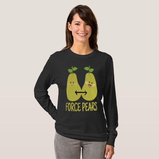 T-shirt Physics Pun Force Pears Scientists (Devant entier)