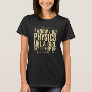 T-shirt Physique Cool Pour Femmes Filles Mécanique Quantiq