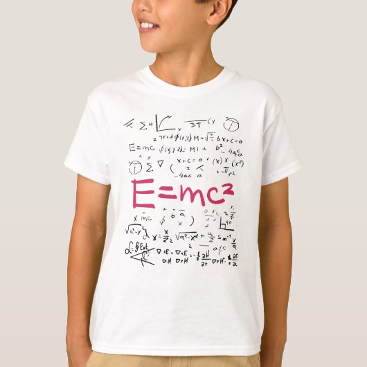 T-shirt Physique et formules mathématiques EMC2 (Devant)
