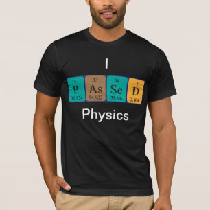 T-shirt Physique passée chemise de nom de table périodiq