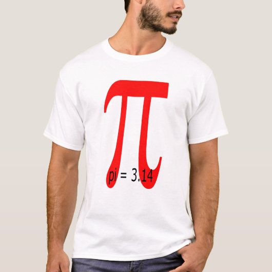 T-shirt pi = 3,14159265 (Devant)