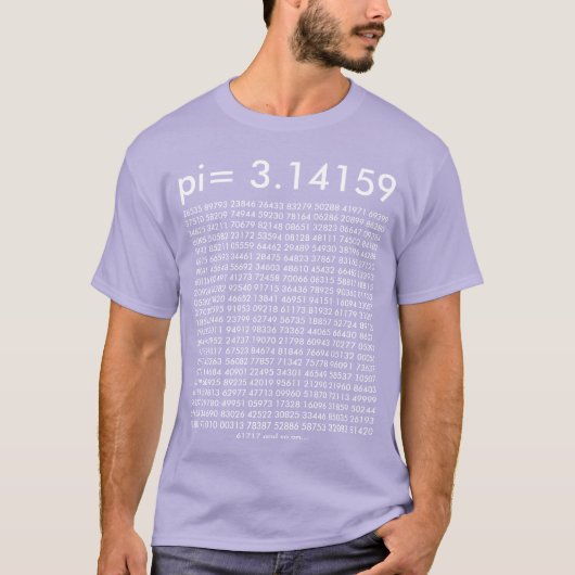 T-shirt pi= 3,14159 Chiffres de jour en mathématiques de l (Devant)