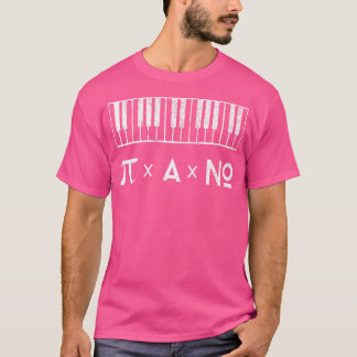 T-shirt Pi A No Music Design - Funny Piano