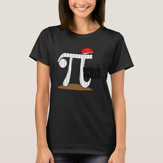 T-shirt Pi Baseball Pitcher 3 14 Pi Day Math Science & S (Devant)