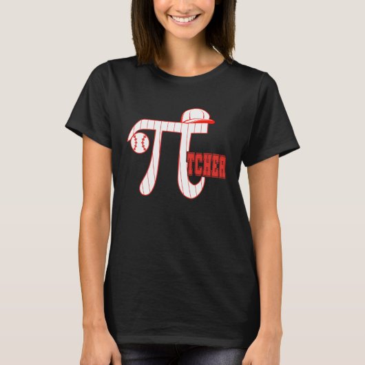 T-shirt Pi  Baseball Pitcher  3 14 Pi Day Math Science & S (Devant)