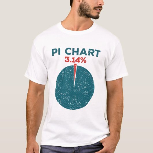 T-shirt Pi Chart Funny Pi Jour Enseignant Math (Devant)
