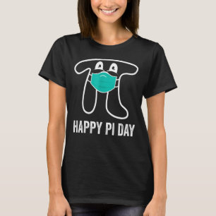 T-shirt Pi Day 2022 Pi Math Tee Visage Masque Drôle