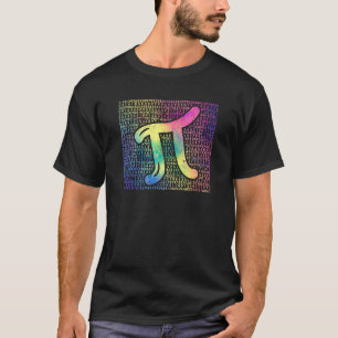 T-shirt Pi Day 3 14 Cool Nerd Math Geek Rainbow Vintage