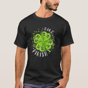 T-shirt Pi Day 3.14% Pirish Funny St patrick Geek de maths