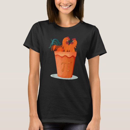 T-shirt Pi Day Drôle de poulet Pot Pi (Devant)