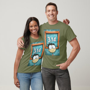 T-shirt Pi Day Fun - Happy 3.14 Quirky Cartoon