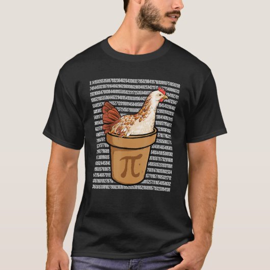 T-shirt Pi Day Funny Math Chicken in Pi Bowl Math Teacher (Devant)