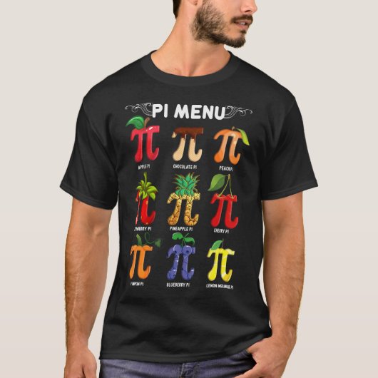 T-shirt Pi Day Pi Symblo Pi Menu Math Enseignant Pie Math (Devant)