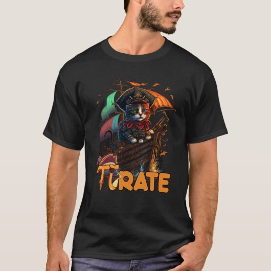 T-shirt Pi Day Pirate Cat 3 14  Math Science Teacher Pi ra (Devant)