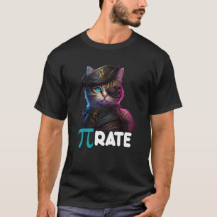 T-shirt Pi Day Pirate Chat Math Enseignant Sciences Pi Tau